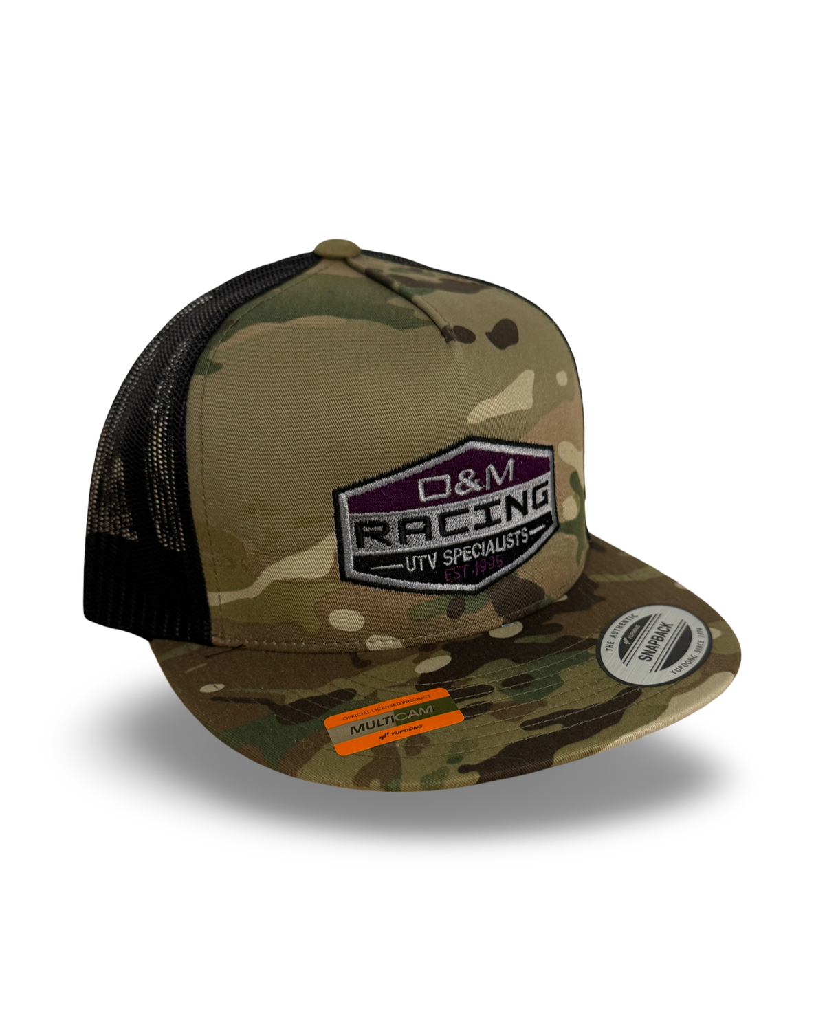D&M "CAMO W PURPLE LOGO" HAT (AUTHENTIC SNAPBACK)