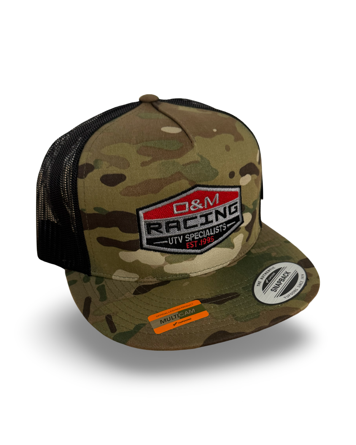 D&M "CAMO W RED LOGO" HAT (AUTHENTIC SNAPBACK)